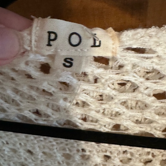 POL Crochet Bell Sleeve Long Hooded Open Cardigan Tassel Stripe- Small - Picture 4 of 5